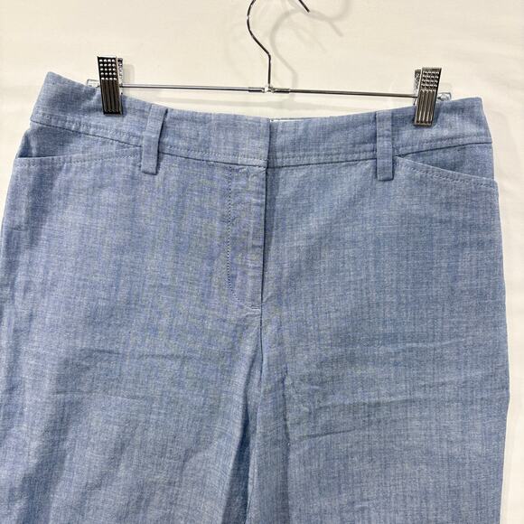 Talbots Womens Size 6 Perfect Shorts 13" Inseam Chambray Blue Preppy Summer - Picture 8 of 10